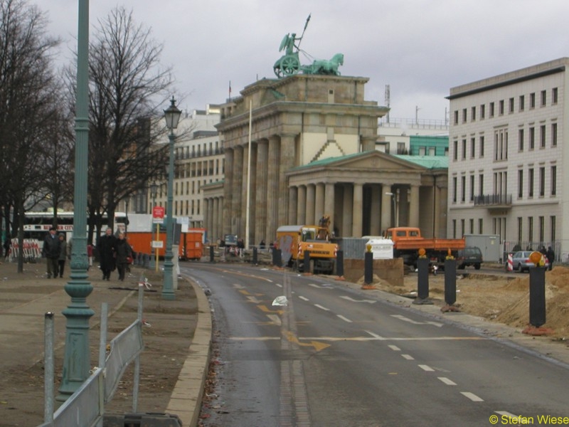 Berlin: Mauerverlauf von 2004 (Berliner Mauerverlauf am Brandenburger Tor)