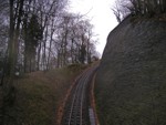 Siebengebirge (Schienen der Drachenfelsbahn)